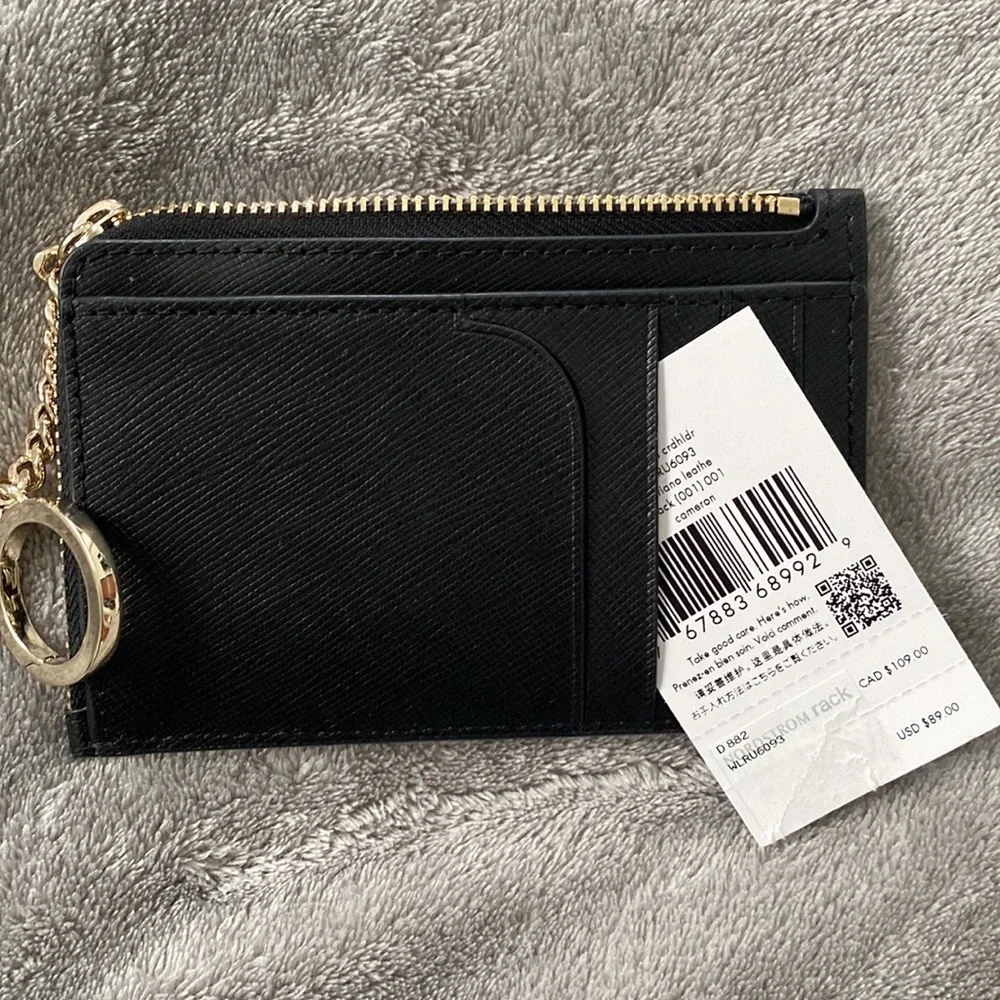 ♠️NWT Kate spade wallet  L-Zip Card Holder Keychain - Picture 7 of 10